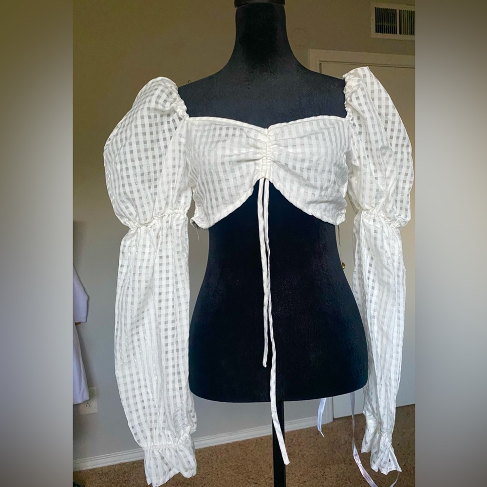 NWT missguided milkmaid tie front bralete